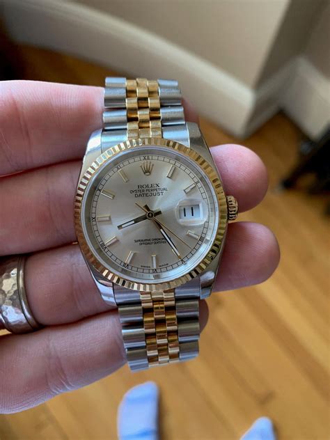 gold rolex 36 mm